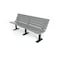 Frog Furnishings Gray 6' Contour Bench Surface Mount w/ Black Frame PB 6GRABFCON - alternate 1